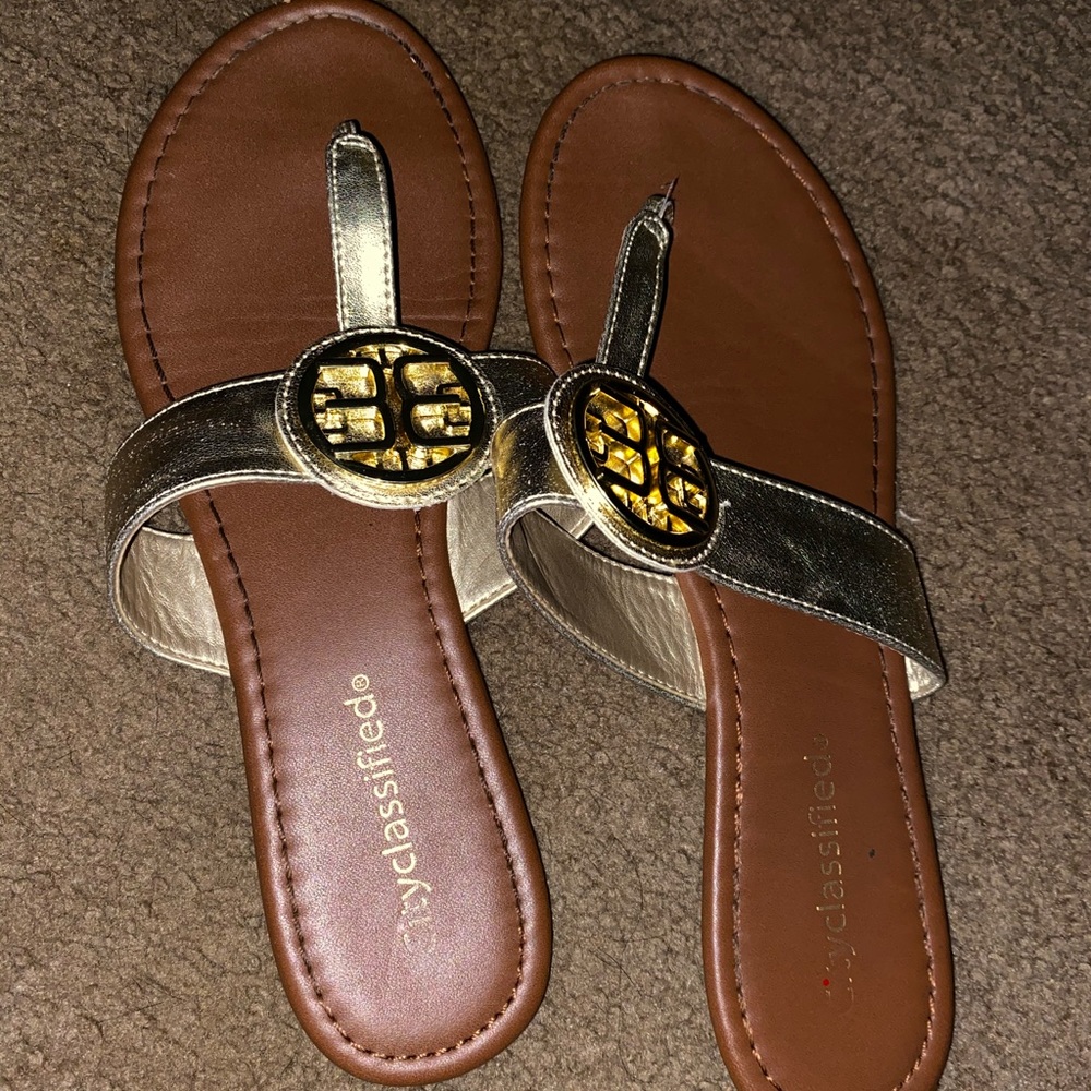 Gold sandals